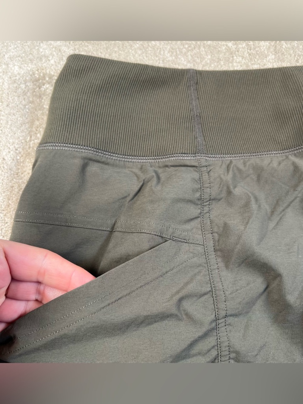 PrAna Green Skirt Athletic Pull On Shorts Pockets Athleisure Summer Women's Lg - Picture 7 of 12